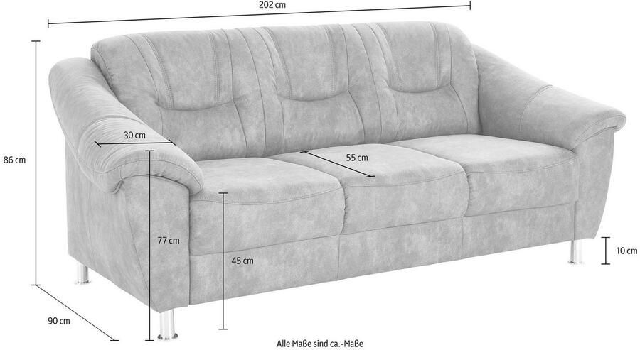 Sit&more 3-zitsbank Salsa met binnenvering - Foto 4