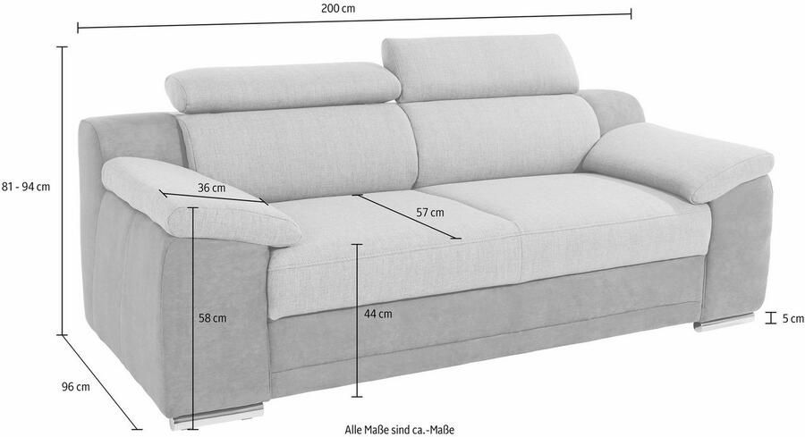 Sit&more 3-zitsbank Xenia - Foto 3