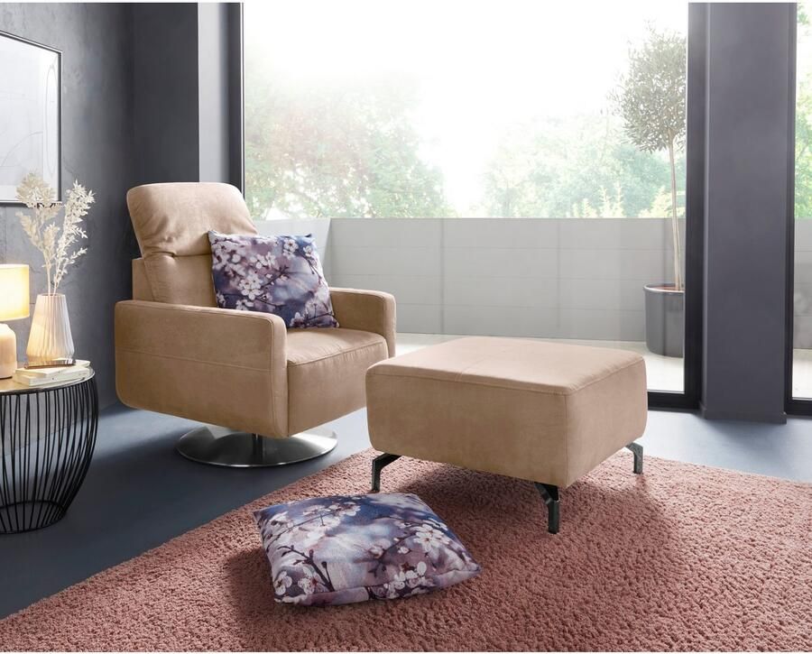 Sit&more Draaibare fauteuil GIZEH met verstelbare hoofdsteun met binnenvering - Foto 2