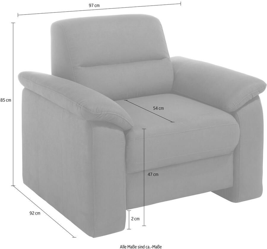 Sit&more Fauteuil Ascara inclusief een comfortabele veerkern