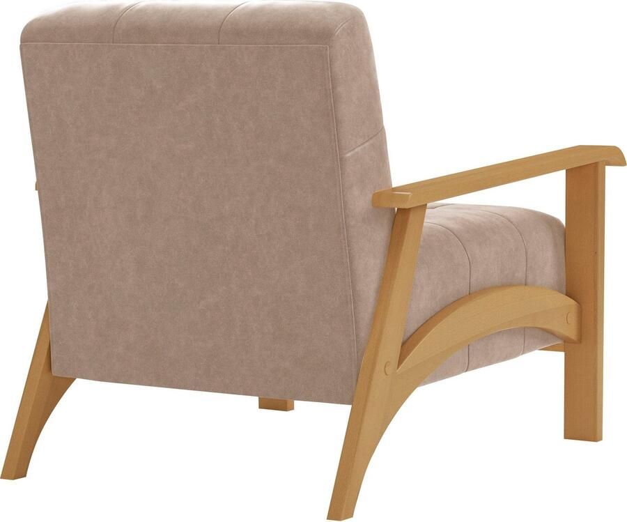 Sit&more Fauteuil Billund Armleuningen van eikenkleurig beukenhout verschillende bekledingen en kleuren - Foto 3