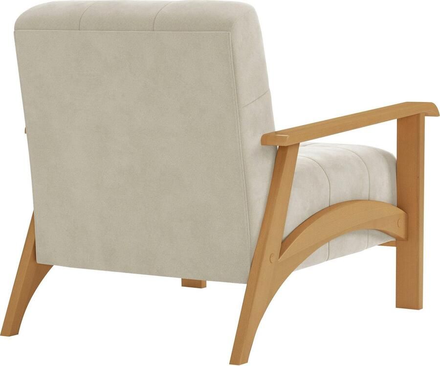 Sit&more Fauteuil Billund Armleuningen van eikenkleurig beukenhout verschillende bekledingen en kleuren - Foto 3