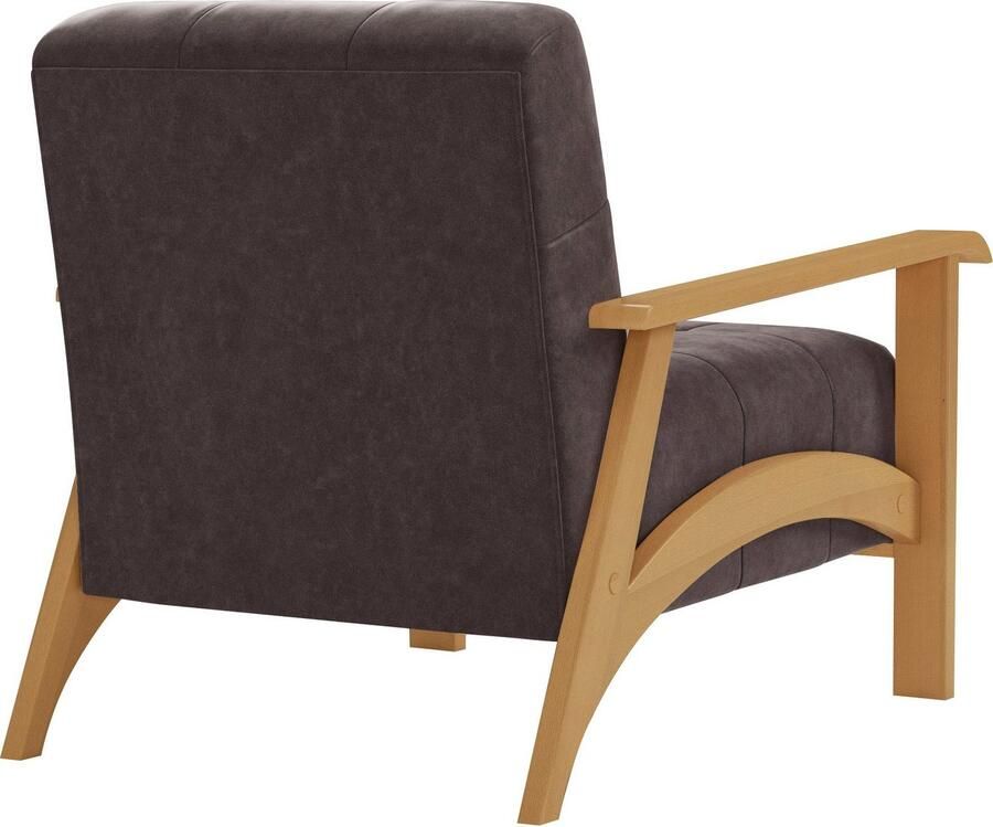 Sit&more Fauteuil Billund Armleuningen van eikenkleurig beukenhout verschillende bekledingen en kleuren - Foto 3