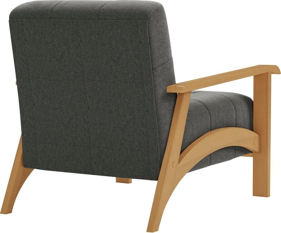 Sit&more Fauteuil Billund Armleuningen van eikenkleurig beukenhout verschillende bekledingen en kleuren - Foto 3