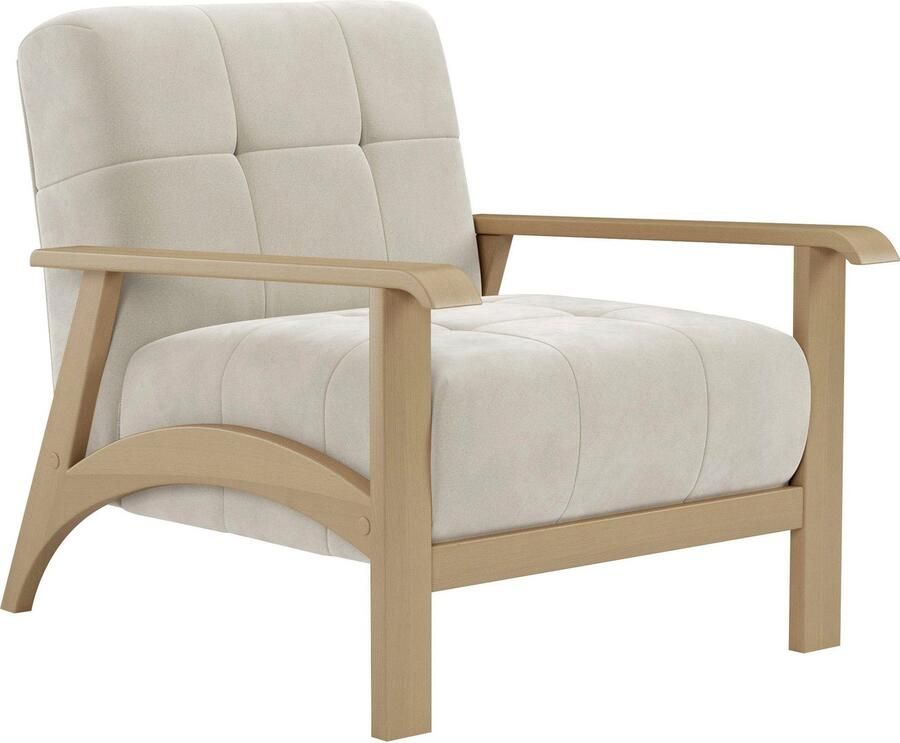 Sit&more Fauteuil Billund Armleuningen van natuurlijk beukenhout verschillende bekledingen en kleuren - Foto 4