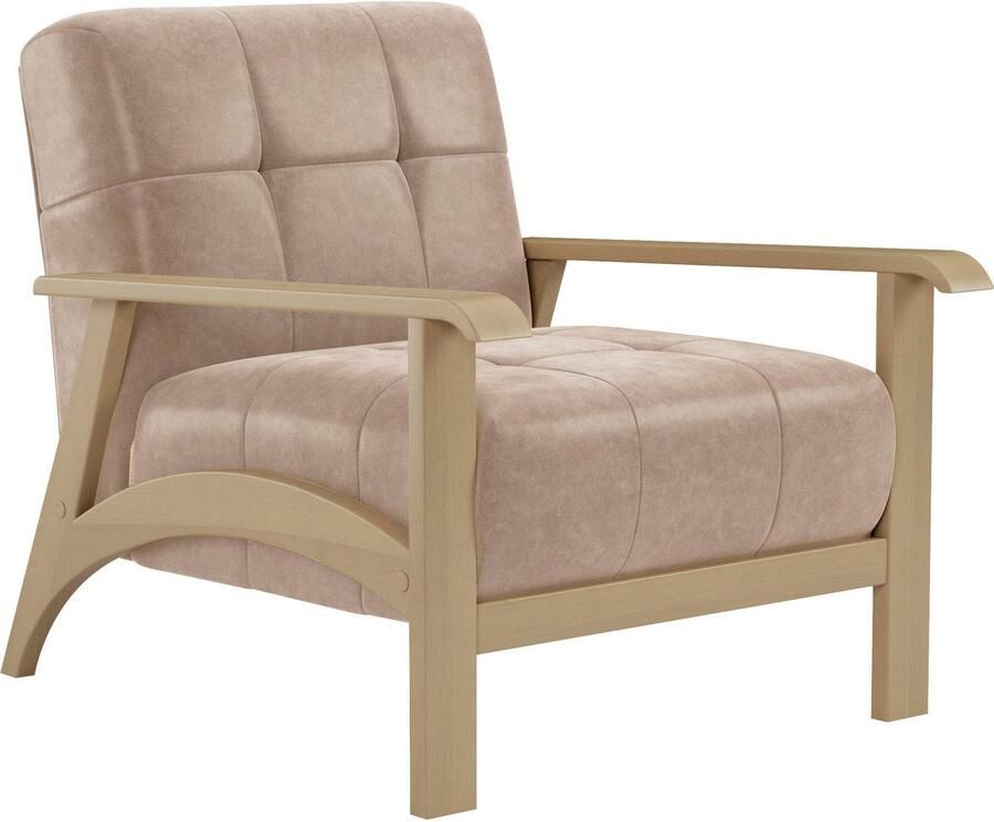 Sit&more Fauteuil Billund Armleuningen van natuurlijk beukenhout verschillende bekledingen en kleuren - Foto 4