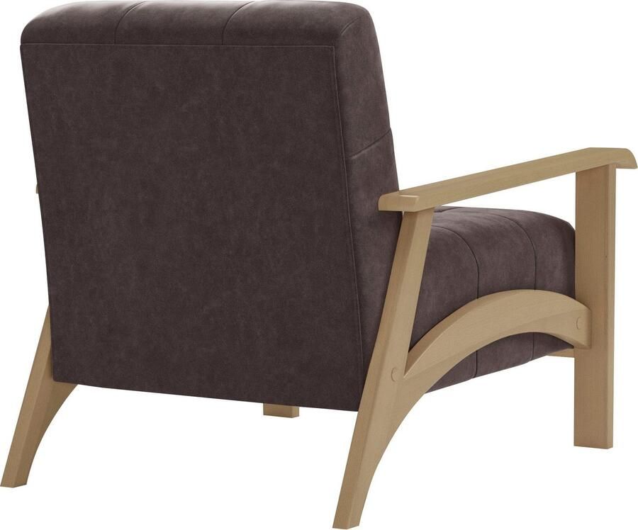 Sit&more Fauteuil Billund Armleuningen van natuurlijk beukenhout verschillende bekledingen en kleuren - Foto 3