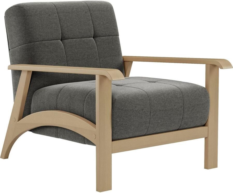 Sit&more Fauteuil Billund Armleuningen van natuurlijk beukenhout verschillende bekledingen en kleuren - Foto 4