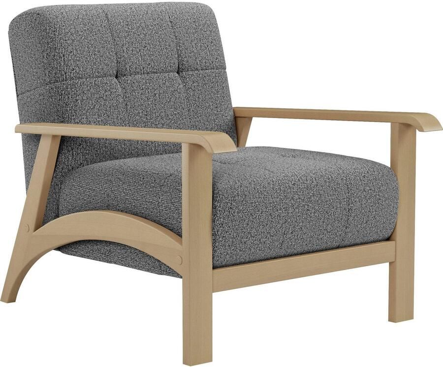 Sit&more Fauteuil Billund Armleuningen van natuurlijk beukenhout verschillende bekledingen en kleuren - Foto 4