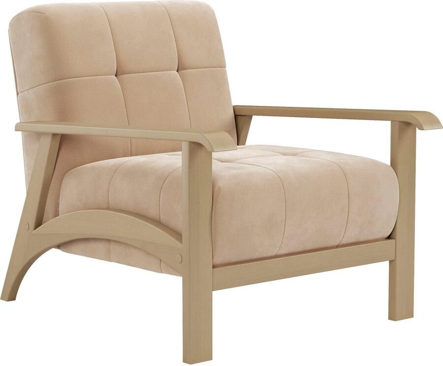 Sit&more Fauteuil Billund Armleuningen van natuurlijk beukenhout verschillende bekledingen en kleuren - Foto 4