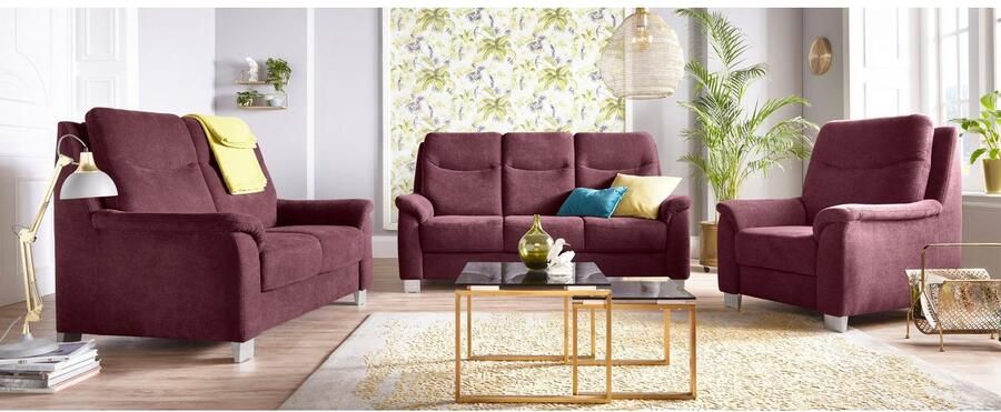 Sit&more 3-zitsbank Boccaccio met binnenvering en verstelbare hoofdsteun - Foto 7