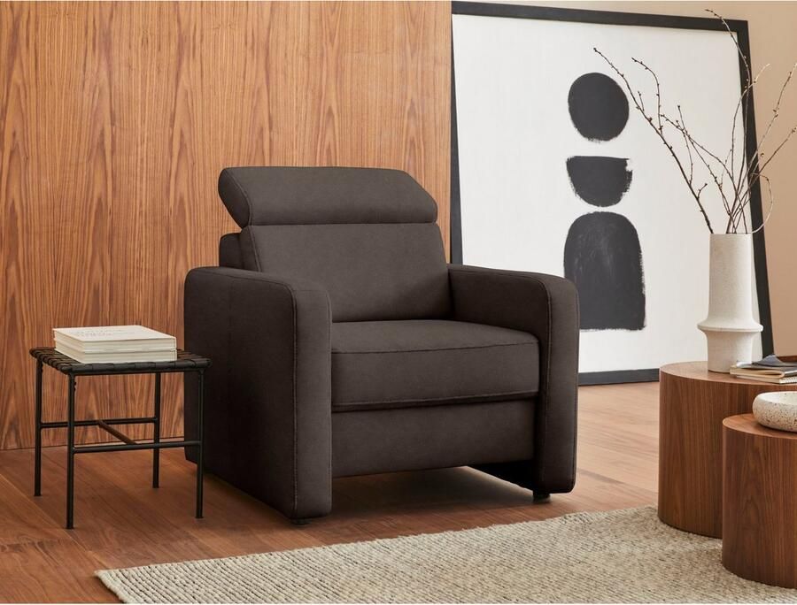 Sit&more Fauteuil Bologna met binnenvering met verstelbare hoofdsteun - Foto 8
