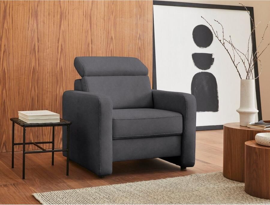 Sit&more Fauteuil Bologna met binnenvering met verstelbare hoofdsteun - Foto 8