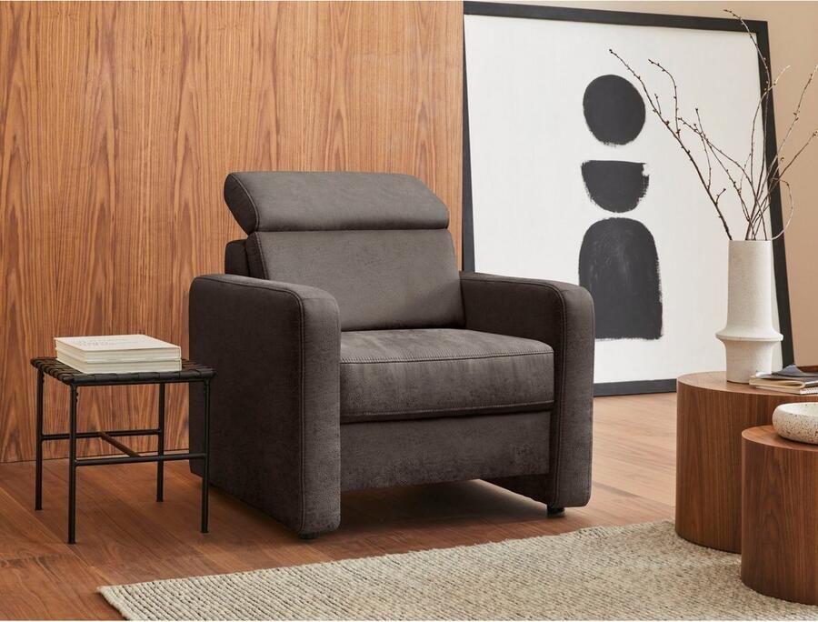 Sit&more Fauteuil Bologna met binnenvering met verstelbare hoofdsteun - Foto 8