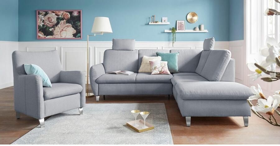 Sit&more Hoekbank Daytona L-vorm met binnenvering twee hoofdsteunen en naar keuze met slaapfunctie - Foto 3