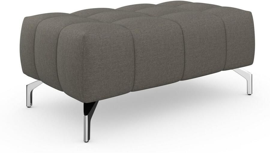 Sit&more Hocker Blauw met zilverkleurige poten - Foto 9