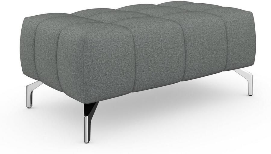 Sit&more Hocker Blauw met zilverkleurige poten - Foto 9