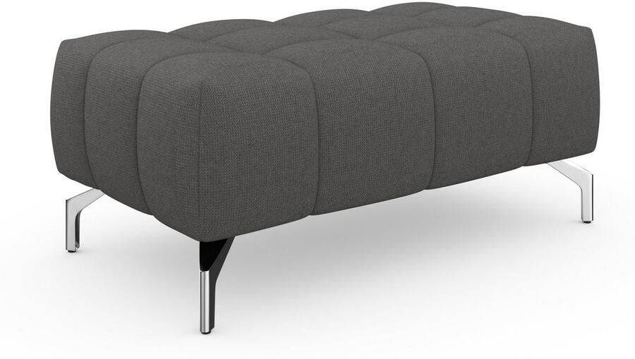 Sit&more Hocker Blauw met zilverkleurige poten - Foto 9