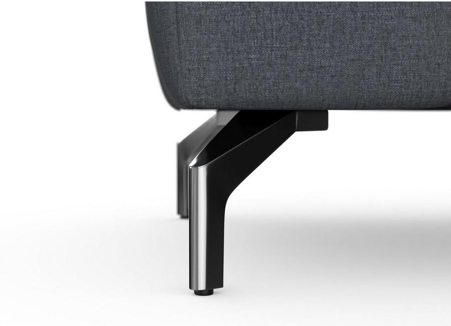 Sit&more Hocker Blauw met zilverkleurige poten - Foto 5