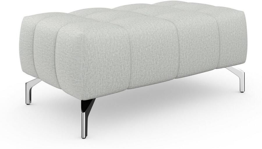 Sit&more Hocker Blauw met zilverkleurige poten - Foto 9