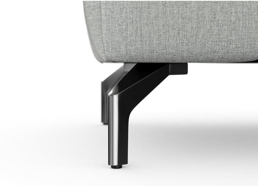 Sit&more Hocker Blauw met zilverkleurige poten - Foto 5