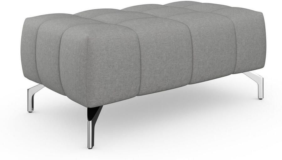 Sit&more Hocker Blauw met zilverkleurige poten - Foto 10