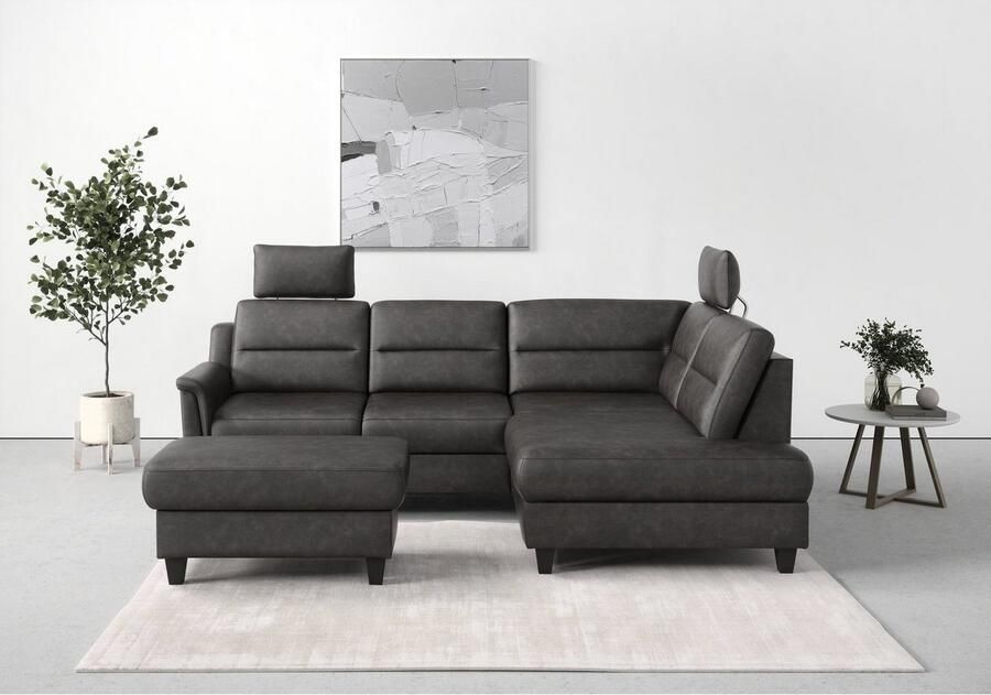 Sit&more Hocker met bergruimte Farö met bergruimte en binnenvering en wengékleurige poten - Foto 4