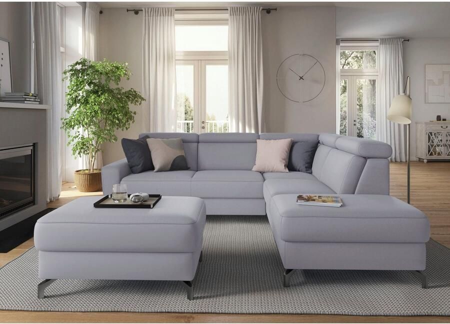 Sit&more Hoekbank Scarlett L-vorm met verstelbare hoofdsteun naar keuze met slaapfunctie bedkist - Foto 3