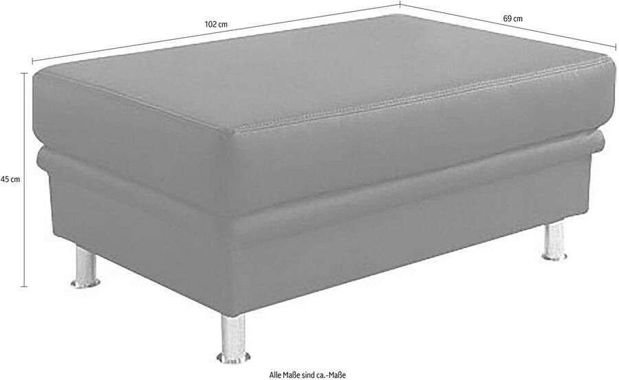 Sit&more Hocker Mailand B: 102 cm naar wens te combineren - Foto 3