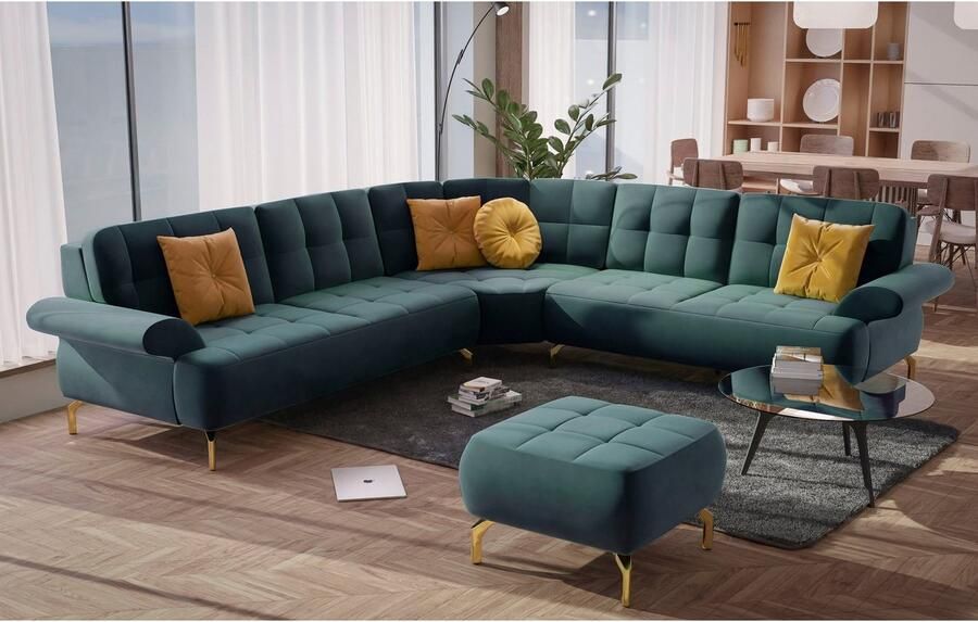 Sit&more Hocker Orient 1 goudkleurige metalen poten - Foto 5
