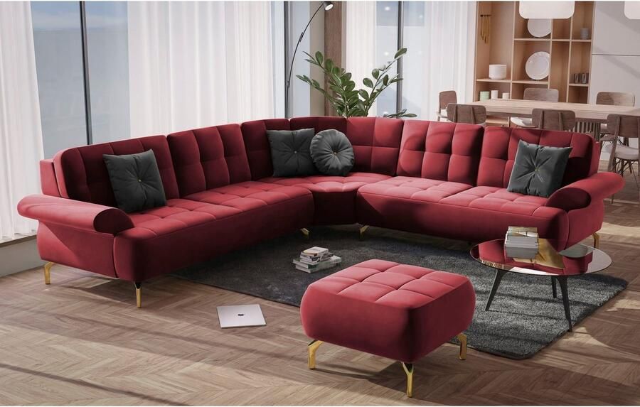 Sit&more Hocker Orient 1 goudkleurige metalen poten - Foto 5