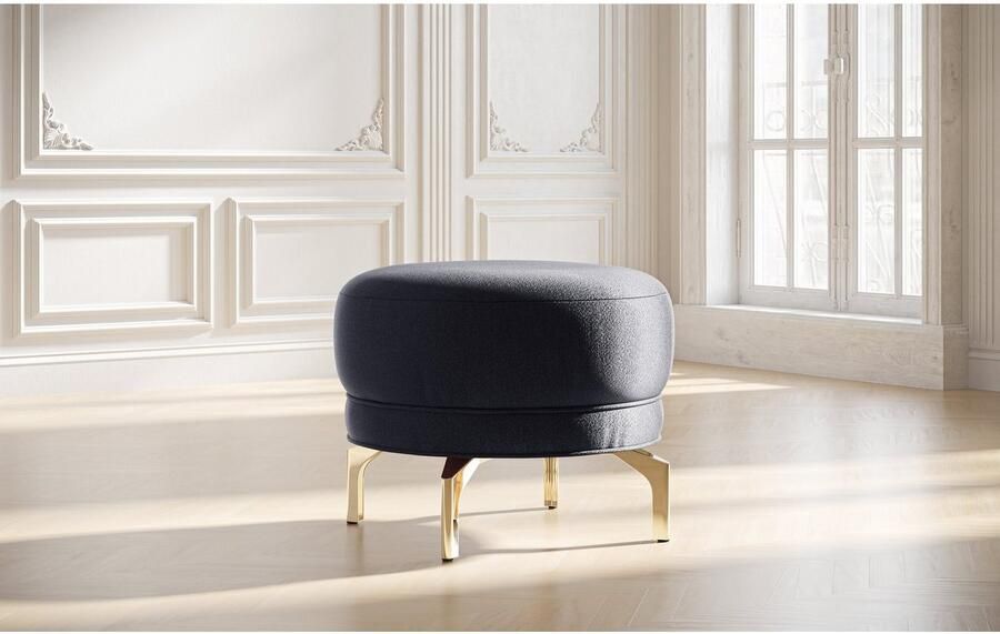 Sit&more Hocker Orient 3 goudkleurige metalen poten - Foto 4