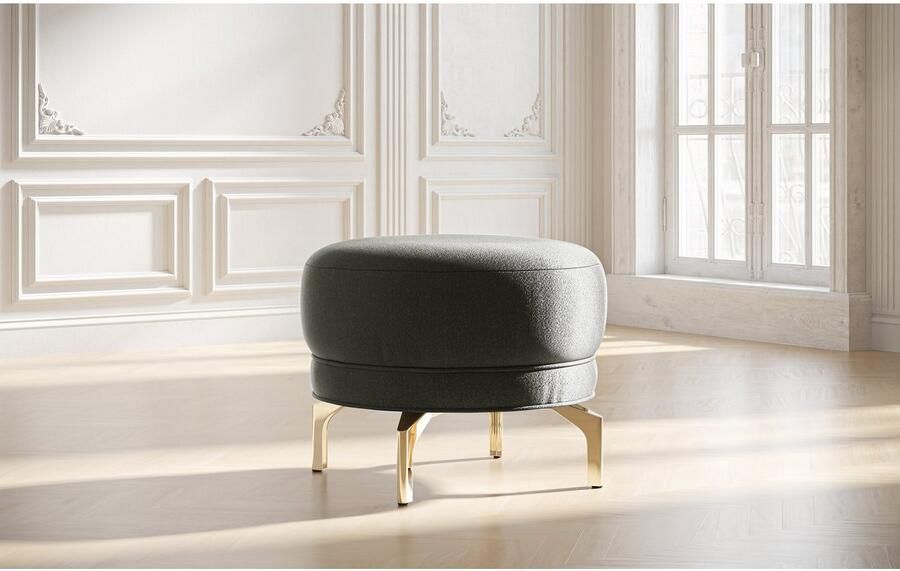 Sit&more Hocker Orient 3 goudkleurige metalen poten - Foto 4