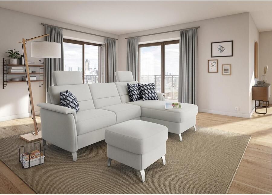 Sit&more Hoekbank Palmera L-vorm B: 244 cm optioneel bedfunctie & bedlade veerkern - Foto 3