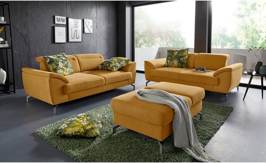 Sit&more 2-zitsbank Percy 15 cm poothoogte zitdiepteverstelling naar keuze verstelbare hoofdsteun - Foto 3