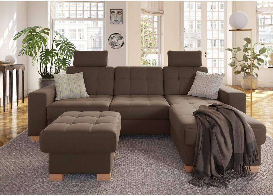 Sit&more Hoekbank Quincy L-vorm naar keuze met slaapfunctie en bedkist - Foto 3