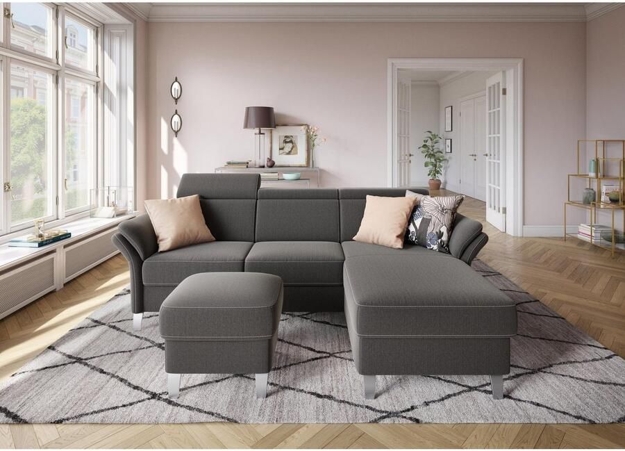 Sit&more Hoekbank Vincenzo L-vorm met verstelbare hoofdsteun naar keuze met slaapfunctie bedkist - Foto 2