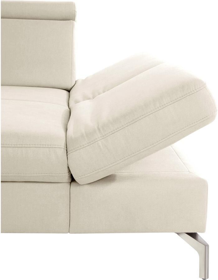 Sit&more Hoekbank Brisbane L-vorm Poothoogte 15 cm inclusief verstelbare zitdiepte armleuningen en hoofdeind - Foto 4