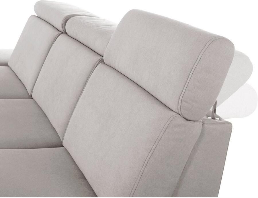 Sit&more Hoekbank Brisbane L-vorm Poothoogte 15 cm inclusief verstelbare zitdiepte armleuningen en hoofdeind - Foto 4