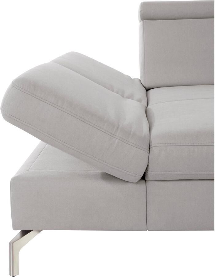 Sit&more Hoekbank Brisbane L-vorm Poothoogte 15 cm inclusief verstelbare zitdiepte armleuningen en hoofdeind - Foto 3