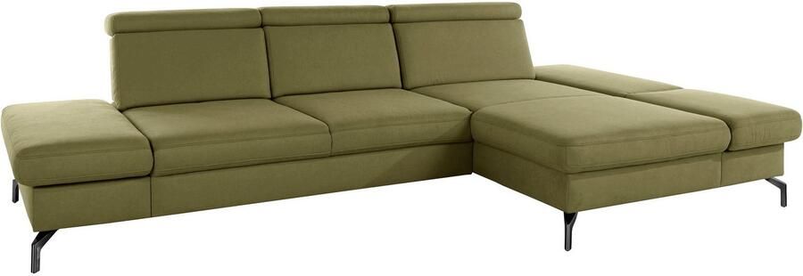 Sit&more Hoekbank Brisbane L-vorm Poothoogte 15 cm inclusief verstelbare zitdiepte armleuningen en hoofdeind - Foto 9
