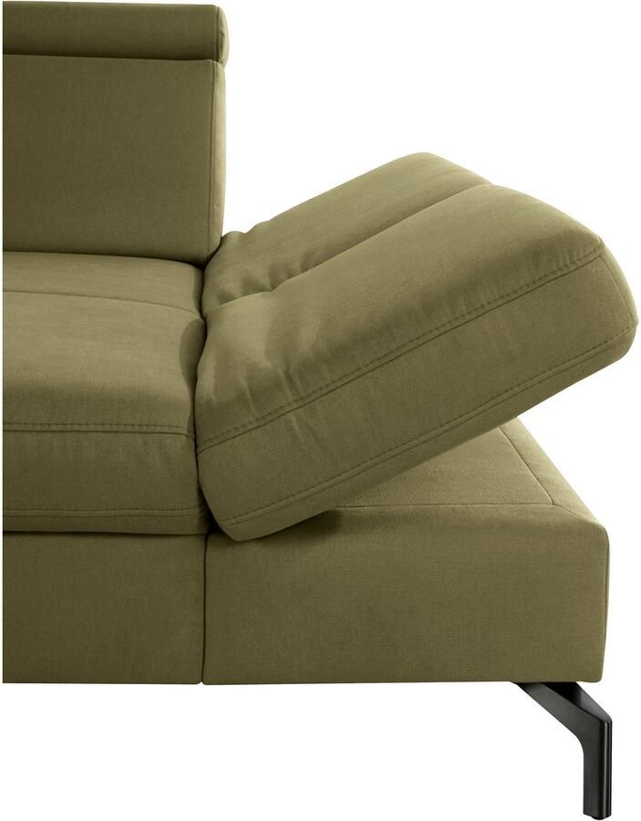 Sit&more Hoekbank Brisbane L-vorm Poothoogte 15 cm inclusief verstelbare zitdiepte armleuningen en hoofdeind - Foto 3