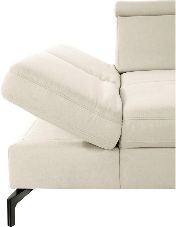 Sit&more Hoekbank Brisbane L-vorm Poothoogte 15 cm inclusief verstelbare zitdiepte armleuningen en hoofdeind - Foto 4