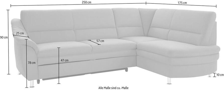 Sit&more Hoekbank Cardoso L-vorm met binnenvering naar keuze met slaapfunctie en lade - Foto 6