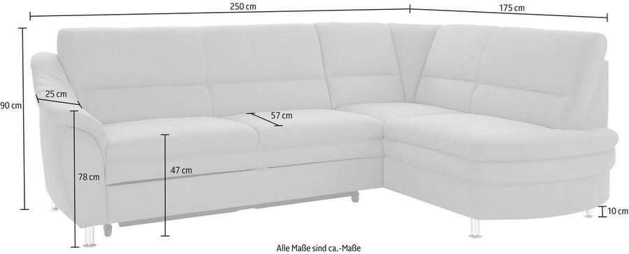 Sit&more Hoekbank Cardoso L-vorm met binnenvering naar keuze met slaapfunctie en lade - Foto 6