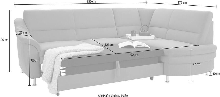 Sit&more Hoekbank Cardoso L-vorm met binnenvering naar keuze met slaapfunctie en lade - Foto 4