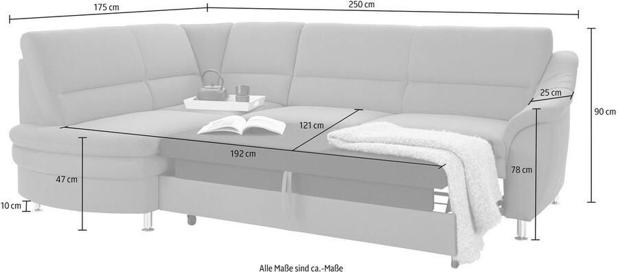 Sit&more Hoekbank Cardoso L-vorm met binnenvering naar keuze met slaapfunctie en lade - Foto 5