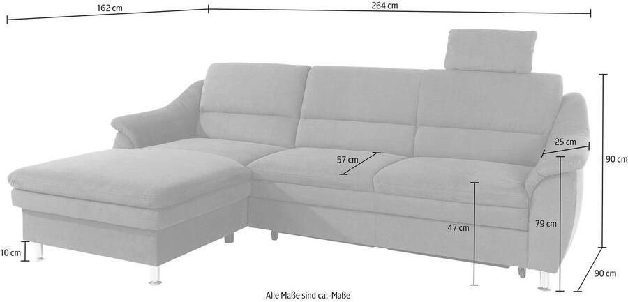 Sit&more Hoekbank Cardoso L-vorm met binnenvering naar keuze met slaapfunctie - Foto 5