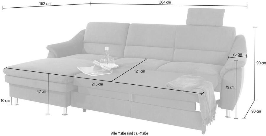 Sit&more Hoekbank Cardoso L-vorm met binnenvering naar keuze met slaapfunctie - Foto 4