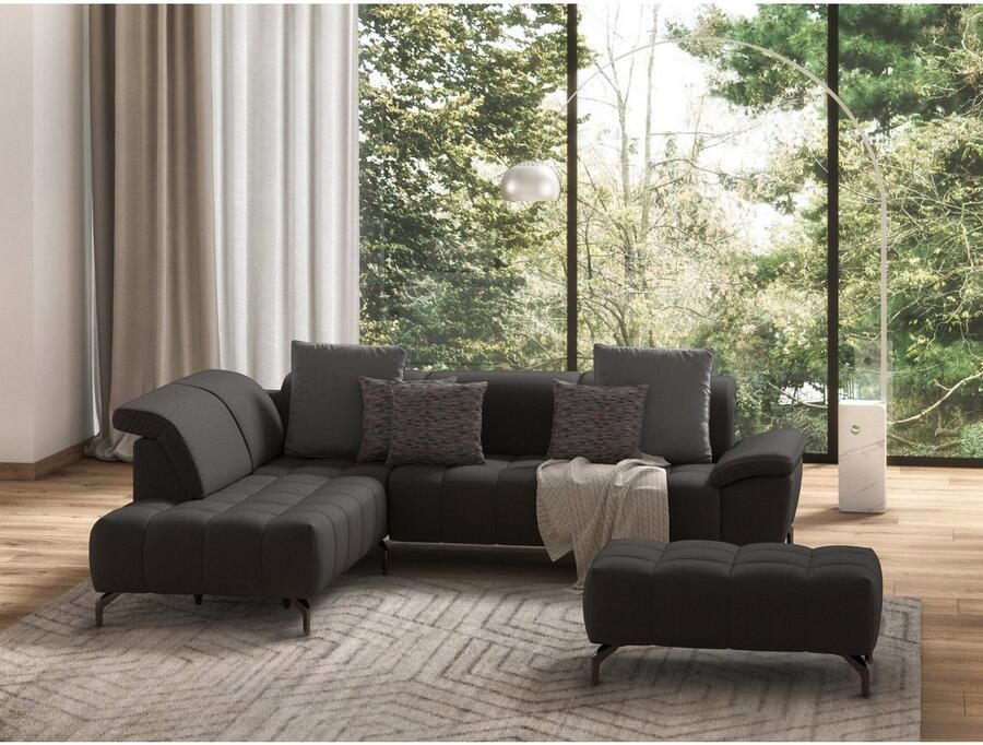 Sit&more Hocker Blauw met zwarte poten - Foto 4